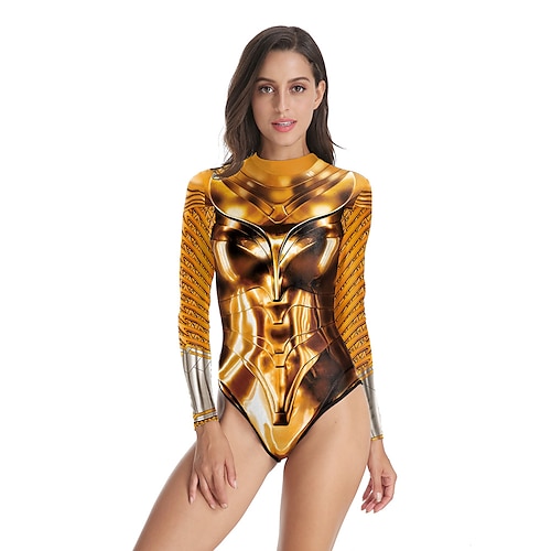 

Zentai-drakter Huddrag svømmedrakter Drømmedama Voksne Cosplay-kostymer Strandstil Dame Grafisk 3D Maskerade / Trikot / Heldraktskostymer