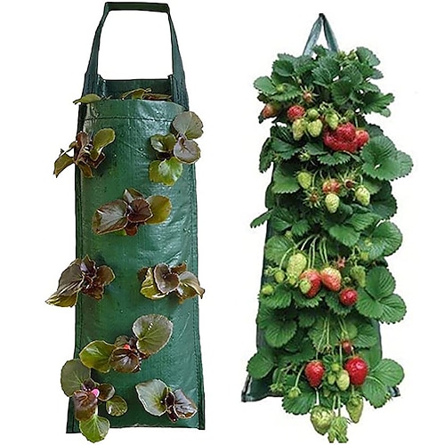 

Strawberry Grow Bag Hanging Strawberry Tomato Grow Bag Indoor Outdoor Vertical Growing Vegetables Herb Flowers