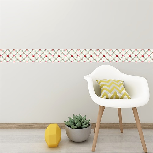 

Petal Waistline Sticker Bathroom Kitchen Home Waterproof Embossed Wall Sticker