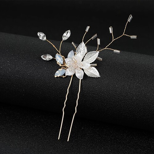 

Headdress Headpiece Hair Pin Alloy Wedding Special Occasion Wedding With Imitation Pearl Headpiece Headwear