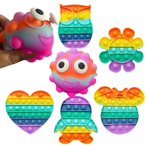 

1 pcs Push Pop Bubble Sensory Toy Autism Needs Squishy Stress Reliever Toys Adult Boy Girl Funny Anti-stress Fidget Toys