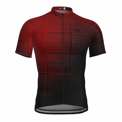 

21Grams Men's Cycling Jersey Short Sleeve Bike Top with 3 Rear Pockets Mountain Bike MTB Road Bike Cycling Breathable Quick Dry Moisture Wicking Reflective Strips Red Gradient Polyester Spandex Sports