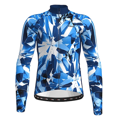 

21Grams Herren Langarm Fahrradtrikot Sommer Polyester Blau camuflaje Fahhrad Trikot / Radtrikot Oberteile Bergradfahren Straßenradfahren warm halten Atmungsaktiv Rasche Trocknung Sport Bekleidung