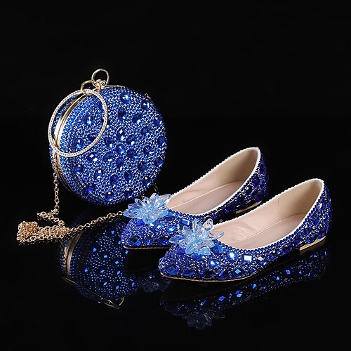 

Mulheres Sapatos De Casamento Sapatos formais Sapatos de vestir Lantejoulas de Cristal com Brilho Casamento Festa Sapatilhas de casamento Sandálias de casamento Sapatos de noiva Pedrarias Cristais