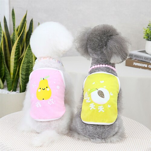 

Dog Cat Vest Fruit Cute Sweet Dailywear Casual / Daily Dog Clothes Puppy Clothes Dog Outfits Soft Green Purple Pink Costume for Girl and Boy Dog Cotton S M L XL 2XL