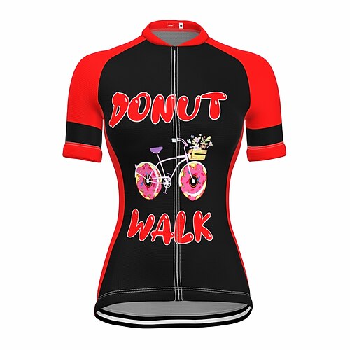 

21Grams Women's Cycling Jersey Short Sleeve Bike Top with 3 Rear Pockets Mountain Bike MTB Road Bike Cycling Breathable Quick Dry Moisture Wicking Reflective Strips Red Graphic Polyester Spandex