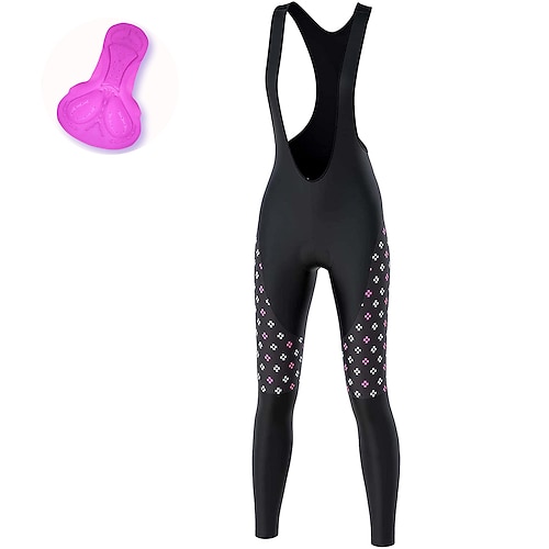 

21Grams Women's Cycling Bib Tights Bike Bib Tights Winter Mountain Bike MTB Road Bike Cycling Sports 3D Pad Cycling Breathable Quick Dry Black Blue Polyester Spandex Clothing Apparel Bike Wear