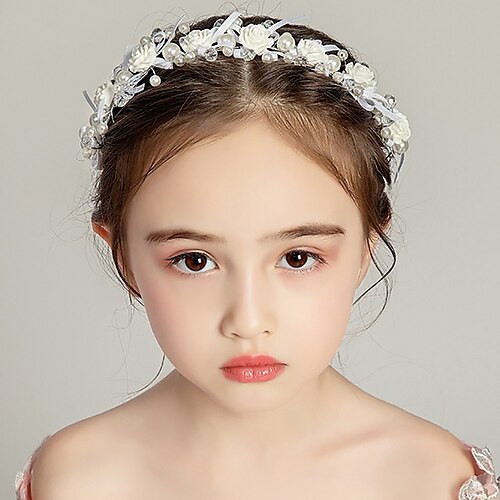 

Crown Tiaras Headbands Headpiece Imitation Pearl Rhinestone Wedding Party / Evening Retro With Faux Pearl Headpiece Headwear