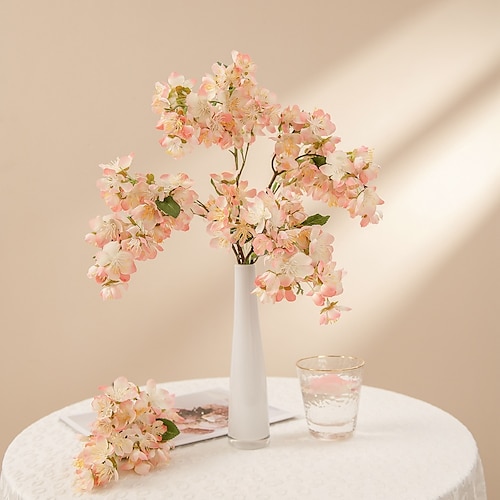 

Artificial Flowers Cherry Blossom 1Pc Wedding Tabletop Display Home Decorations 52.5cm/21""