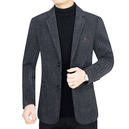 

Men's Casual Blazer Regular Regular Fit Solid Color Black Gray 2022