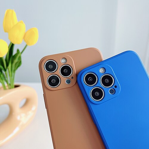

telefono Custodia Per Apple Custodia in silicone iPhone 14 Pro Max 14 Plus 13 12 11 Pro Max Mini SE Ultra sottile A prova di sporco anti-caduta Tinta unita Silicone