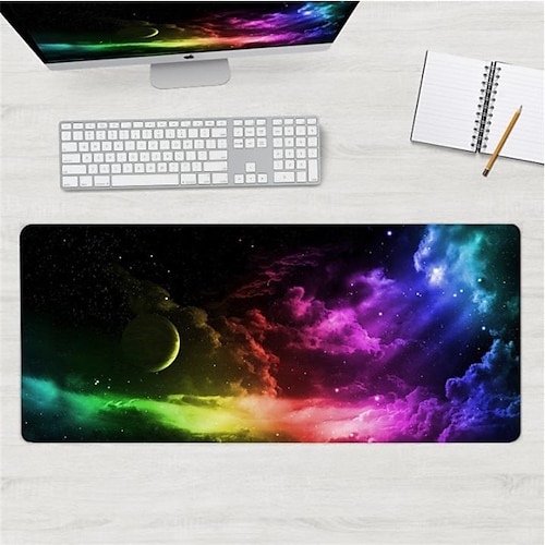 

Large Size Desk Mat 35.415.70.12 inch Non-Slip Waterproof with Stitched Edges Rubber Cloth Mousepad for Computers Laptop PC Office Home Gaming