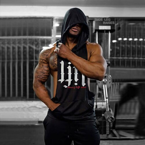 

Men's Running Tank Top Sleeveless Tee Tshirt Athletic Cotton Breathable Quick Dry Moisture Wicking Running Active Training Walking Sportswear Activewear Black Yellow Burgundy