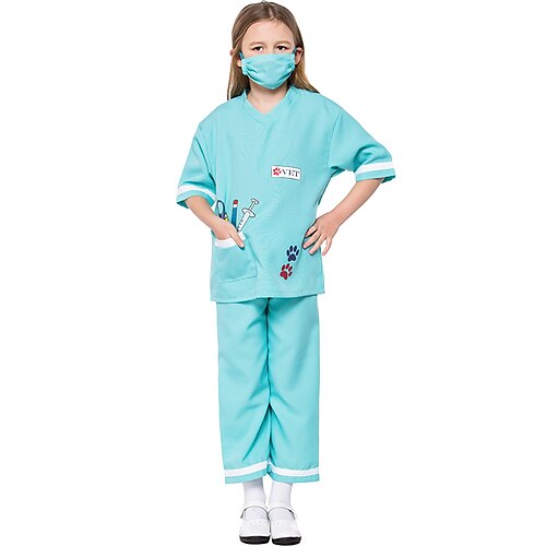 

roupas de fantasia de médico cosplay para meninas crianças com máscara cosplay infantil