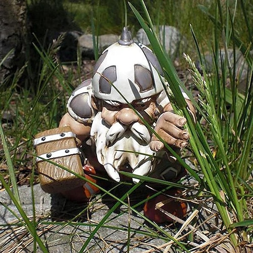 

viking dwarf dwarf goblin victor take axe take hammer garden resin crafts ornaments large