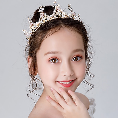

Crown Tiaras Headbands Headpiece Imitation Pearl Rhinestone Wedding Party / Evening Retro With Faux Pearl Headpiece Headwear