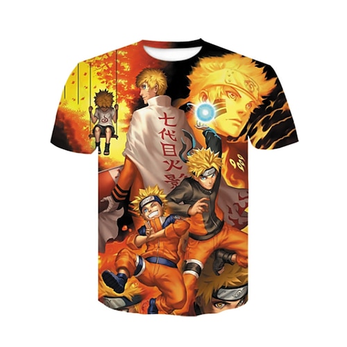 

Naruto Hatake Kakashi Anime Zeichentrick Manga 3D 3D Harajuku Grafik T-shirt T-Shirt Für Herren Damen Erwachsene 3D-Druck Polyester / Baumwollmischung