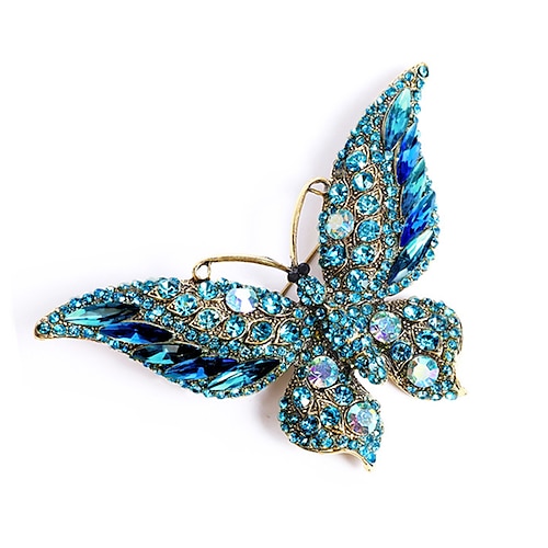 

Women's Brooches Classic Butterfly Stylish Artistic Luxury Trendy Sweet Brooch Jewelry Multicolor Green Purple For Party School Gift Daily Festival