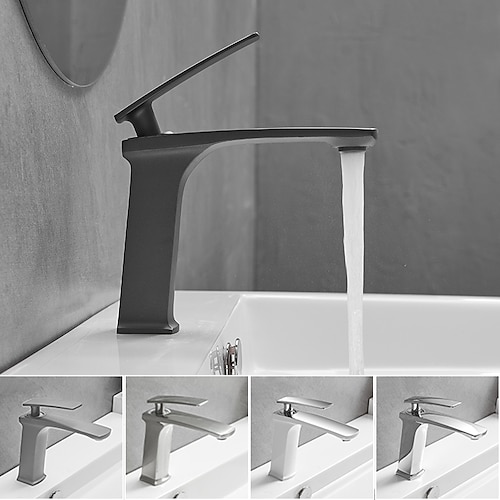 

Bathroom Sink Faucet - Classic / Waterfall Nickel Brushed / Electroplated / Painted Finishes Centerset Single Handle One HoleBath Taps