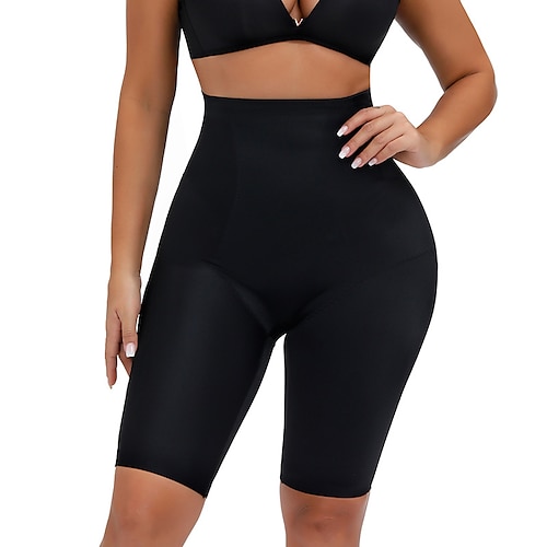 

Women's Shapewear Casual / Sporty Shorts Short Pants Weekend Yoga Stretchy Solid Colored Tummy Control Butt Lift High Waist Skinny Black Beige S M L XL XXL