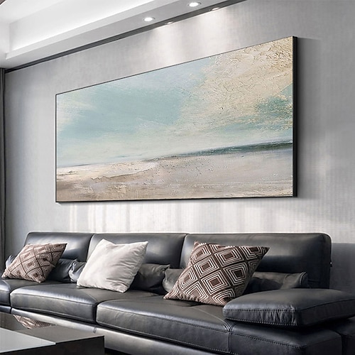  Peinture à l'huile faite à la main toile art mural décoration paysage marin abstrait peinture plage océan pour la décoration intérieure roulé sans cadre peinture non étirée