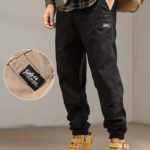 

Men's Cargo Pants Joggers Trousers Jogging Pants Multi Pocket Solid Color Breathable Lightweight Casual Daily Cotton Streetwear Chic & Modern Black Khaki Micro-elastic