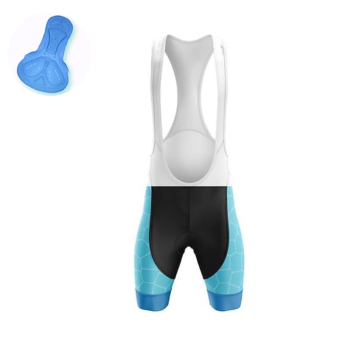 

21Grams Men's Cycling Bib Shorts Bike Bib Shorts Mountain Bike MTB Road Bike Cycling Sports 3D Pad Cycling Breathable Quick Dry Blue Polyester Spandex Clothing Apparel Bike Wear / Stretchy