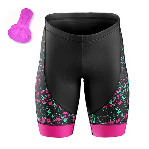 

21Grams Women's Bike Shorts Cycling Padded Shorts Bike Padded Shorts / Chamois Mountain Bike MTB Road Bike Cycling Sports Graffiti 3D Pad Cycling Breathable Quick Dry Rose Red Polyester Spandex