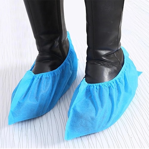 

Non-Woven Shoe Covers Reusable Boots Covers Disposable Thick Overshoe Dust-Proof Non-Slip for Indoor Carpet Floor Protection