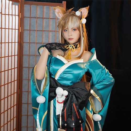 

ispirato da genshin impact ms. hina gorou costumi anime cosplay giapponese vestiti cosplay costume per le donne