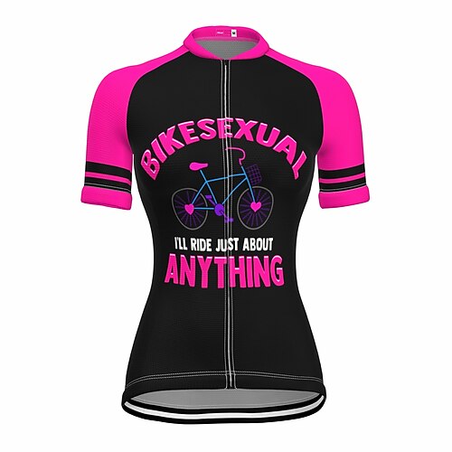 

21Grams Mujer Maillot de Ciclismo Manga Corta Bicicleta Camiseta con 3 bolsillos traseros MTB Bicicleta Montaña Ciclismo Carretera Transpirable Dispersor de humedad Secado rápido Bandas Reflectantes