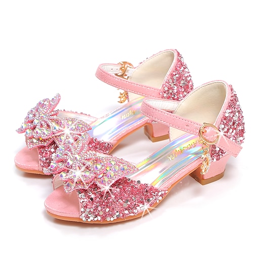 

Girls' Heels Sandals Flower Girl Shoes Princess Shoes School Shoes Rubber PU Breathability Non-slipping Height-increasing Princess Shoes Big Kids(7years ) Little Kids(4-7ys) Daily Walking Shoes