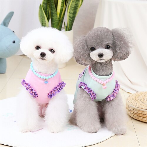 

Dog Cat Vest Plaid / Check Cute Sweet Dailywear Casual / Daily Dog Clothes Puppy Clothes Dog Outfits Soft Green Pink Orange Costume for Girl and Boy Dog Cotton S M L XL 2XL