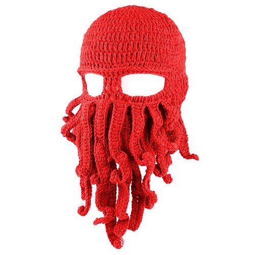 

Octopus Masquerade Crochet Hat Adults' Men's Cosplay Party Masquerade Carnival Masquerade Festival / Holiday Acrylic Fibers Green / Blue / Purple Men's Women's Easy Carnival Costumes Solid Color