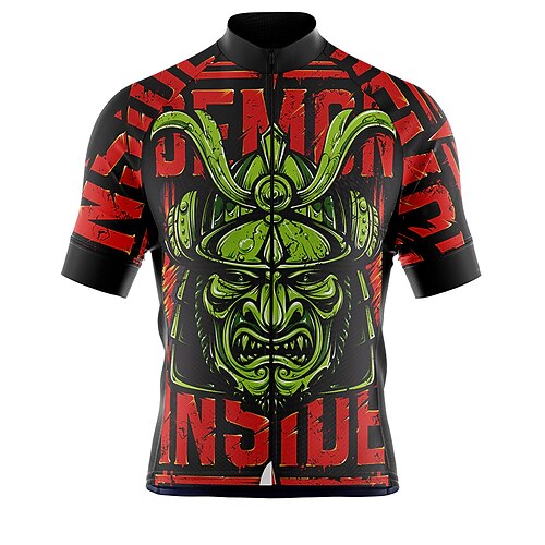 

21Grams Men's Cycling Jersey Short Sleeve Bike Top with 3 Rear Pockets Mountain Bike MTB Road Bike Cycling Breathable Quick Dry Moisture Wicking Reflective Strips Red Graphic Polyester Spandex Sports