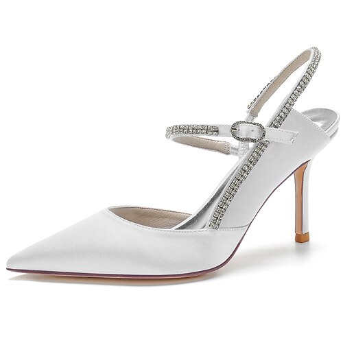 

Mulheres Sapatos De Casamento Sapatos de vestir Casamento Saltos de casamento Sapatos de noiva Verão Pedrarias Gliter com Brilho Salto Agulha Calcanhar slingback Dedo Apontado Luxuoso Elegante Sensual