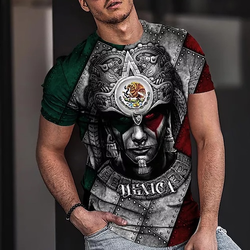 

Men's T shirt Tee Soldier Crew Neck Black 3D Print Outdoor Street Short Sleeve Print Clothing Apparel Sports Fashion Sportswear Casual / Summer / Spring / Summer