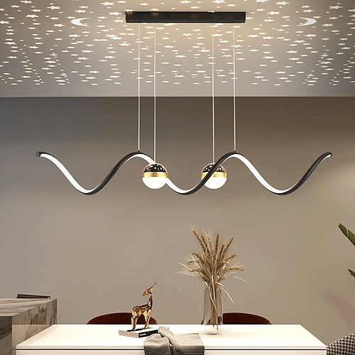 

LED Pendant Light Projection Light Moon Star Restaurant Chandelier Modern Creative Personalized Lamp Nordic Bar Cafe