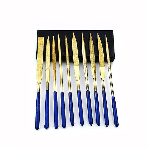 

Diamond File 5180 Titanium Plated Model Shaping File Flat File Assorted File