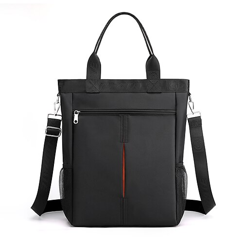

Men's Top Handle Bag Oxford Cloth Synthetic Zipper Solid Color Daily Outdoor Black