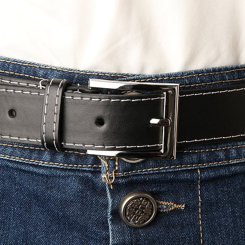

Women's Unisex PU Buckle Belt PU Leather Prong Buckle Plain Casual Classic Party Daily Black Coffee