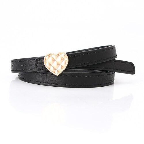 

Women's Unisex PU Buckle Belt PU Leather Prong Buckle Heart Casual Classic Party Daily Black Brown Beige Coffee