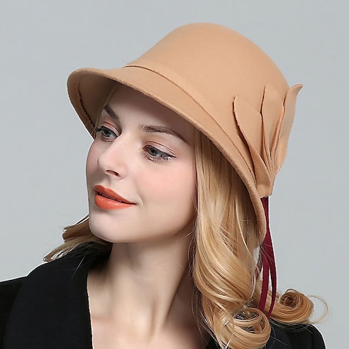 

Damen Hut Fedora-Hut Schwarz Wein Fuchsie Outdoor Alltagskleidung Festtage Blumen Blume Tragbar Windundurchlässig Komfort