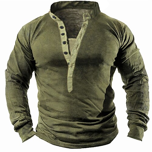 

Men's Sweatshirt Pullover Army Green Solid Color Sports & Outdoor Casual Daily 3D Print Plus Size Basic Vintage Designer Spring & Summer Clothing Apparel Hoodies Sweatshirts Long Sleeve / Military