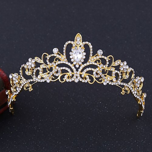 

Crown Tiaras Alloy Wedding Simple With Metal Headpiece Headwear