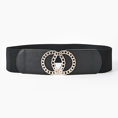 

Women's Unisex Corset Belt PU Leather O-ring Buckle O-ring Casual Classic Party Daily Silver Gold