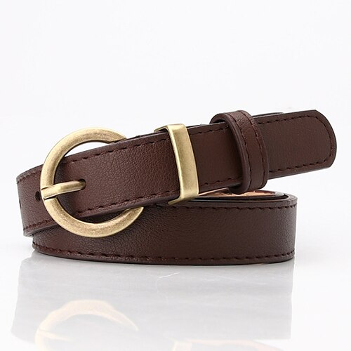 

Women's Unisex PU Buckle Belt PU Leather Prong Buckle Plain Casual Classic Party Daily Blue Black Red Brown