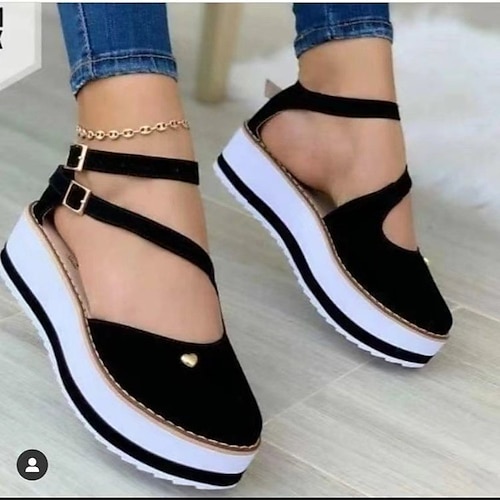 

Women's Sandals Plus Size Flat Heel Round Toe Casual Daily Walking Shoes PU Leather Loafer Spring Summer Solid Colored Black Pink Khaki