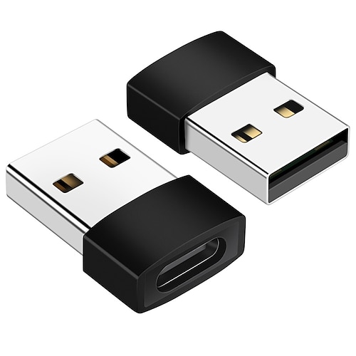 

USB C Female to USB Male Adapter 2-Pack Type C to USB A Charger Cable Adapter Compatible with iPhone 11 12 13 Pro Max Samsung Galaxy Note 10 S22 Plus S20 Ultra Google Pixel 4 3 2 XL