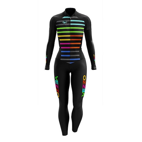 

Women's Cycling Jersey with Shorts Triathlon Tri Suit Long Sleeve Mountain Bike MTB Road Bike Cycling Black Blue Bike Clothing Suit Breathable Quick Dry Sweat wicking Polyester Sports Clothing Apparel
